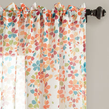 Load image into Gallery viewer, Weeping Flower Sheer Window Curtain Panel Set
