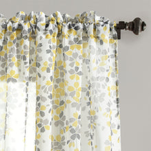 Load image into Gallery viewer, Weeping Flower Sheer Window Curtain Panel Set
