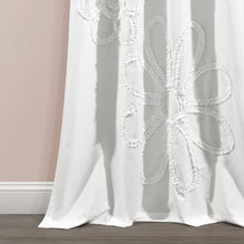 Load image into Gallery viewer, Ruffle Flower Window Curtain Panel Set
