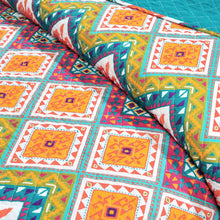 Cargar imagen en el visor de la galería, Boho Chevron Reversible Cotton Quilt 3 Piece Set
