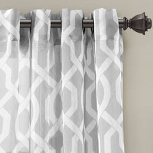 Load image into Gallery viewer, Edward Trellis Sheer Window Curtain Panel Set
