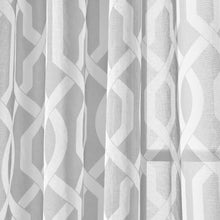 Cargar imagen en el visor de la galería, Edward Trellis Sheer Window Curtain Panel Set
