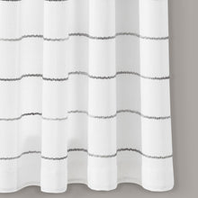 Load image into Gallery viewer, Ombre Stripe Yarn Dyed Recycled Cotton Blend Window Curtain Panel Set
