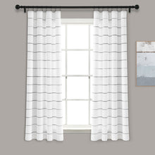 Load image into Gallery viewer, Ombre Stripe Yarn Dyed Recycled Cotton Blend Window Curtain Panel Set
