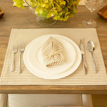 Load image into Gallery viewer, Farmhouse Ticking Stripe Yarn Dyed Placemat 4-Pack Set
