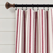 Load image into Gallery viewer, Farmhouse Stripe Yarn Dyed Recycled Cotton Blend Window Curtain Panel Set
