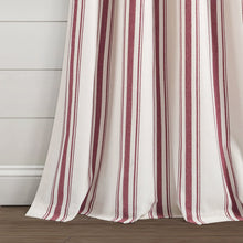 Load image into Gallery viewer, Farmhouse Stripe Yarn Dyed Recycled Cotton Blend Window Curtain Panel Set
