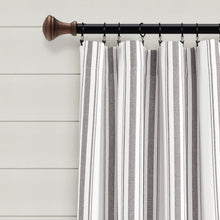 Load image into Gallery viewer, Farmhouse Stripe Yarn Dyed Recycled Cotton Blend Window Curtain Panel Set
