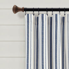 Load image into Gallery viewer, Farmhouse Stripe Yarn Dyed Recycled Cotton Blend Window Curtain Panel Set
