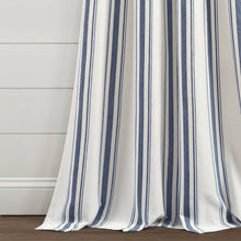 Carregar imagem no visualizador da galeria, Farmhouse Stripe Yarn Dyed Recycled Cotton Blend Window Curtain Panel Set
