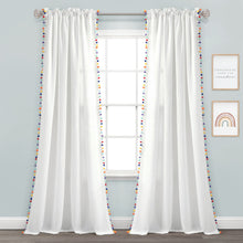 Cargar imagen en el visor de la galería, Pom Pom Window Curtain Panel
