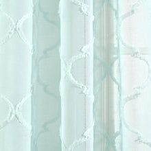 Cargar imagen en el visor de la galería, Avon Trellis Grommet Sheer Window Curtain Panel Set
