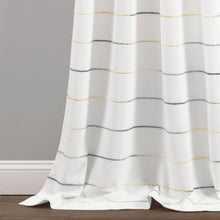 Load image into Gallery viewer, Ombre Stripe Yarn Dyed Recycled Cotton Blend Window Curtain Panel Set
