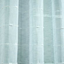 Cargar imagen en el visor de la galería, Farmhouse Textured Grommet Sheer Window Curtain Panel Set
