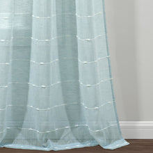 Load image into Gallery viewer, Farmhouse Textured Grommet Sheer Window Curtain Panel Set
