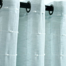 Carregar imagem no visualizador da galeria, Farmhouse Textured Grommet Sheer Window Curtain Panel Set
