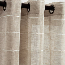 Cargar imagen en el visor de la galería, Farmhouse Textured Grommet Sheer Window Curtain Panel Set
