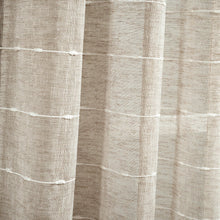 Cargar imagen en el visor de la galería, Farmhouse Textured Grommet Sheer Window Curtain Panel Set
