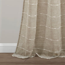 Cargar imagen en el visor de la galería, Farmhouse Textured Grommet Sheer Window Curtain Panel Set
