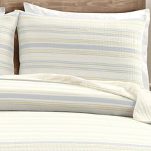 Carregar imagem no visualizador da galeria, Solange Stripe Kantha Pick Stitch Yarn Dyed Cotton Woven Quilt/Coverlet Set
