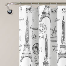 Load image into Gallery viewer, Paris Bonjour Cotton Shower Curtain
