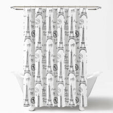 Load image into Gallery viewer, Paris Bonjour Cotton Shower Curtain
