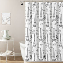 Load image into Gallery viewer, Paris Bonjour Cotton Shower Curtain
