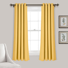 Load image into Gallery viewer, Insulated Grommet Blackout Window Curtain Panel Set
