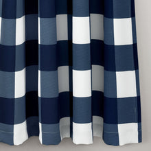 Cargar imagen en el visor de la galería, Kelly Checker Light Filtering Window Curtain Panel Set
