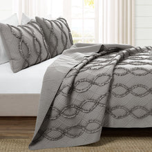 Cargar imagen en el visor de la galería, Avon Textured Ruffle Quilt 3 Piece Set
