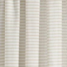 Cargar imagen en el visor de la galería, Boho Coastal Horizontal Ticking Stripe Tassel Window Curtain Panel Set
