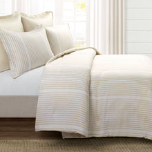 Cargar imagen en el visor de la galería, Drew Stripe Silver-Infused Antimicrobial Comforter 5 Piece Set
