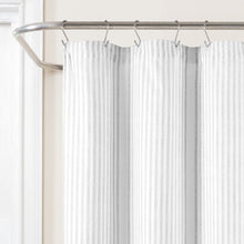 Load image into Gallery viewer, Drew Stripe Silver-Infused Antimicrobial Shower Curtain
