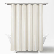 Load image into Gallery viewer, Drew Stripe Silver-Infused Antimicrobial Shower Curtain
