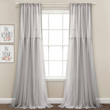 Load image into Gallery viewer, Tulle Skirt Solid Window Curtain Panel Set
