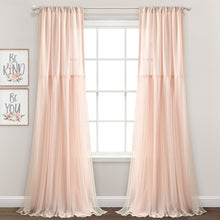 Load image into Gallery viewer, Tulle Skirt Solid Window Curtain Panel Set
