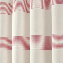 Load image into Gallery viewer, Tucker Stripe Yarn Dyed Knotted Tassel Shower Curtain
