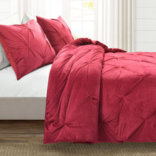 Cargar imagen en el visor de la galería, Soft Velvet Diamond Pintuck Oversized Comforter 3 Piece Set
