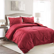 Load image into Gallery viewer, Soft Velvet Diamond Pintuck Oversized Comforter 3 Piece Set
