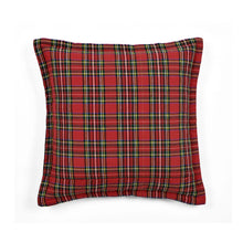 Load image into Gallery viewer, Home Family Blessing Plaid Embroidery Script Decorative Pillow Cover
