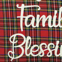 Load image into Gallery viewer, Home Family Blessing Plaid Embroidery Script Decorative Pillow Cover
