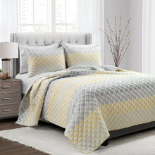 Carregar imagem no visualizador da galeria, Medallion Ombre Reversible Quilt 3 Piece Set
