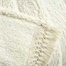 Load image into Gallery viewer, Sherpa Tassel Fringe Throw
