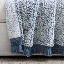 Load image into Gallery viewer, Sherpa Tassel Fringe Throw
