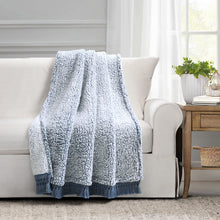 Load image into Gallery viewer, Sherpa Tassel Fringe Throw
