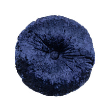 Load image into Gallery viewer, Star Embroidery Crushed Velvet Round Throw Pillow
