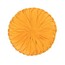 Cargar imagen en el visor de la galería, Round Pleated Soft Velvet Throw Pillow
