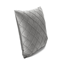 Load image into Gallery viewer, Velvet Diamond Pintuck Decorative Pillow Cover
