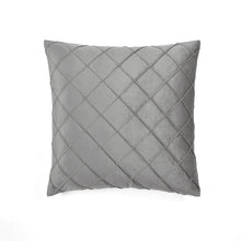 Load image into Gallery viewer, Velvet Diamond Pintuck Decorative Pillow Cover
