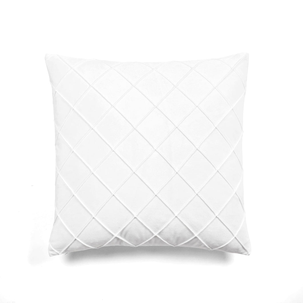 Velvet Diamond Pintuck Decorative Pillow Cover